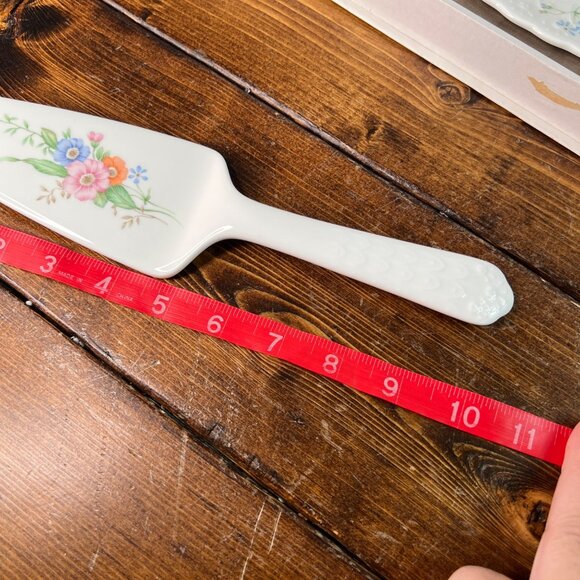 Mikasa Bone China Something Blue Cake Plate & Server Set In Box Narumi Japan - Picture 11 of 12